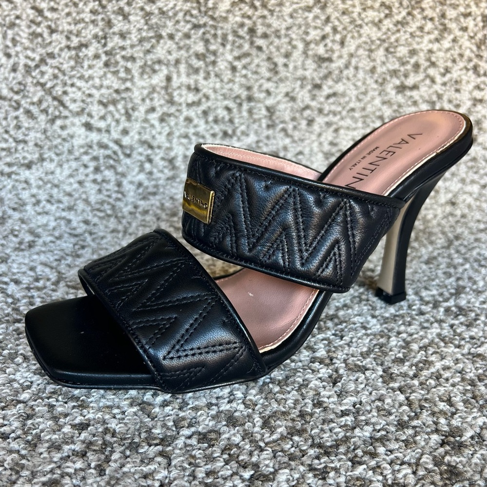 VALENTINO by MARIO VALENTINO Black Jackie Slide Sandal Women's 8 US Size - Picture 7 of 14